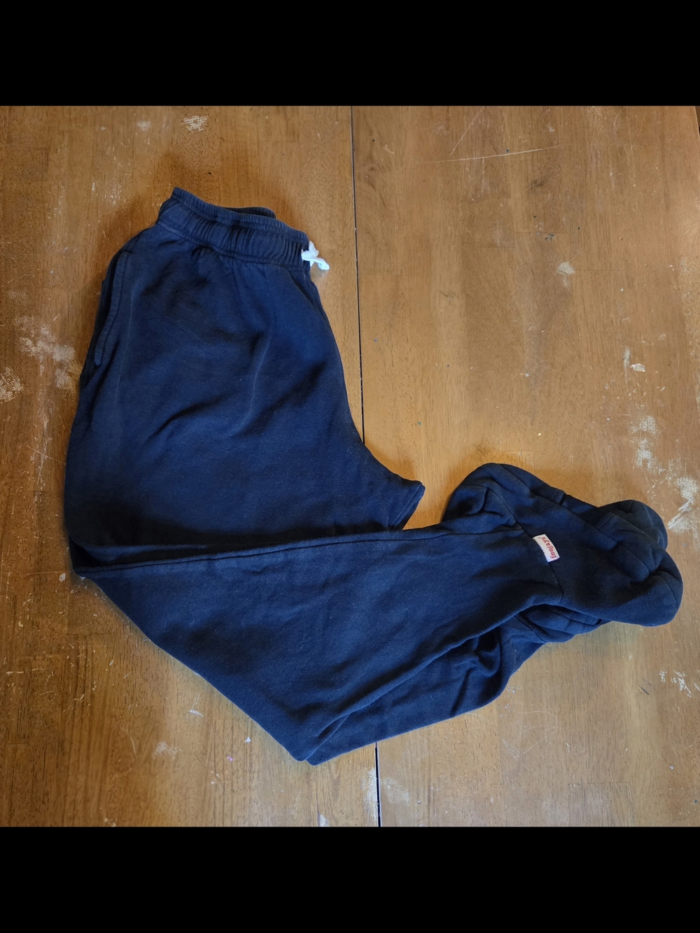 Black Feejays Drawstring Footie Sweatpants